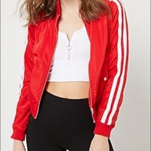 Rue 21 Red Striped Track Jacket